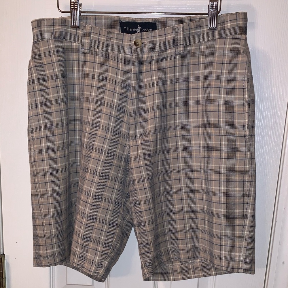 T Harris London Linen/Cotton Blend Sorts, 32, EUC